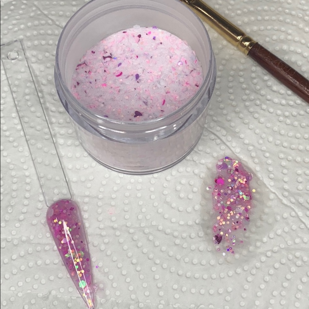 Love custom glitter acrylic mix